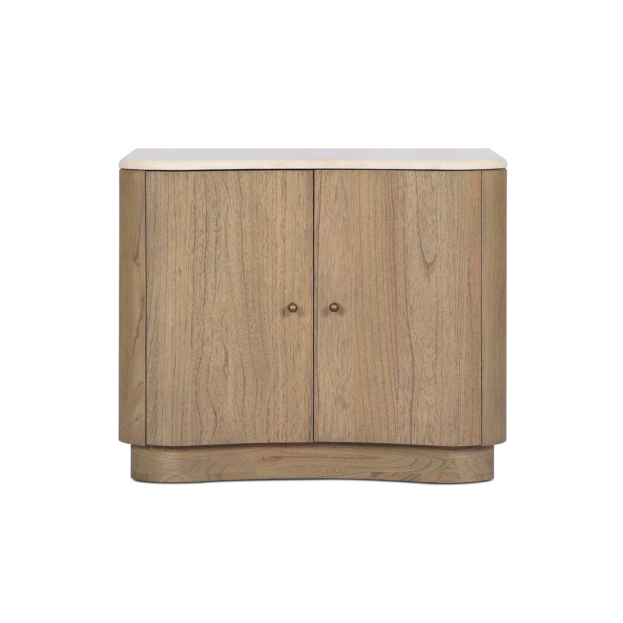 Boa Nightstand, Cream Marble
