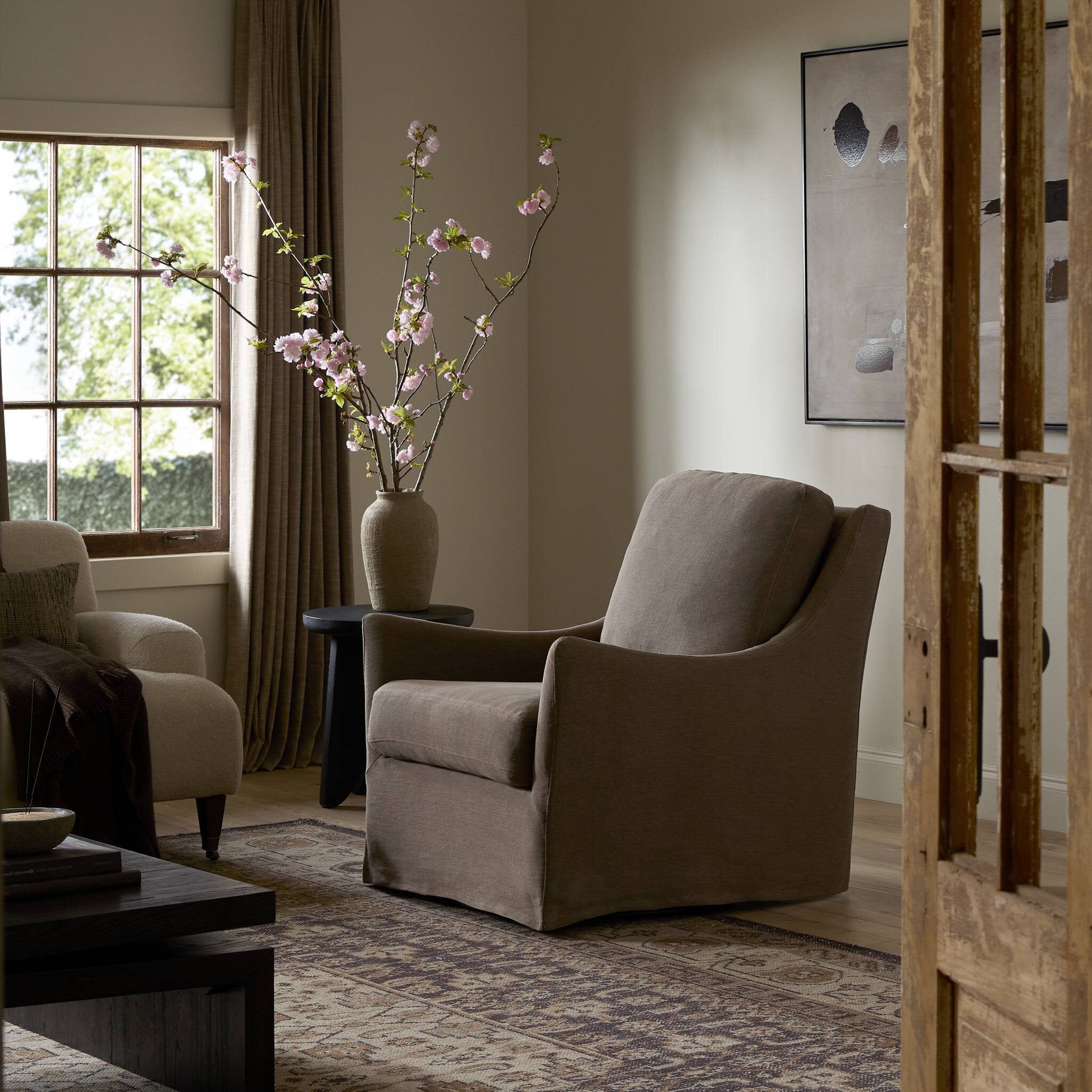 Monette Glider Swivel FURNITURE - chairs Four Hands