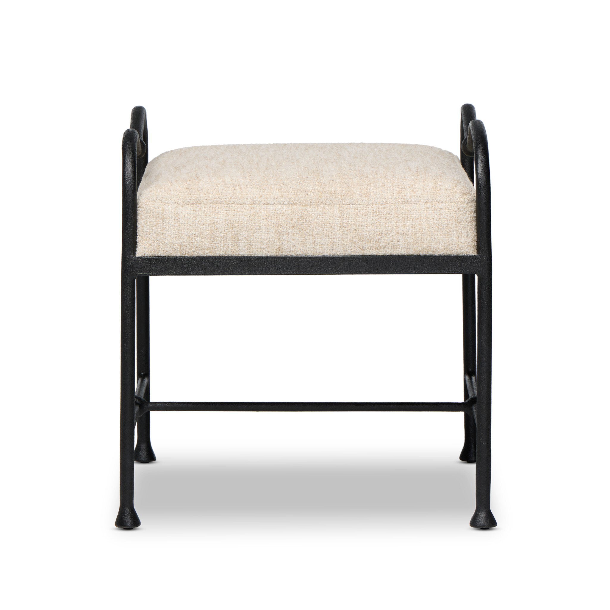 Leona Accent Stool FURNITURE - ottomans Four Hands