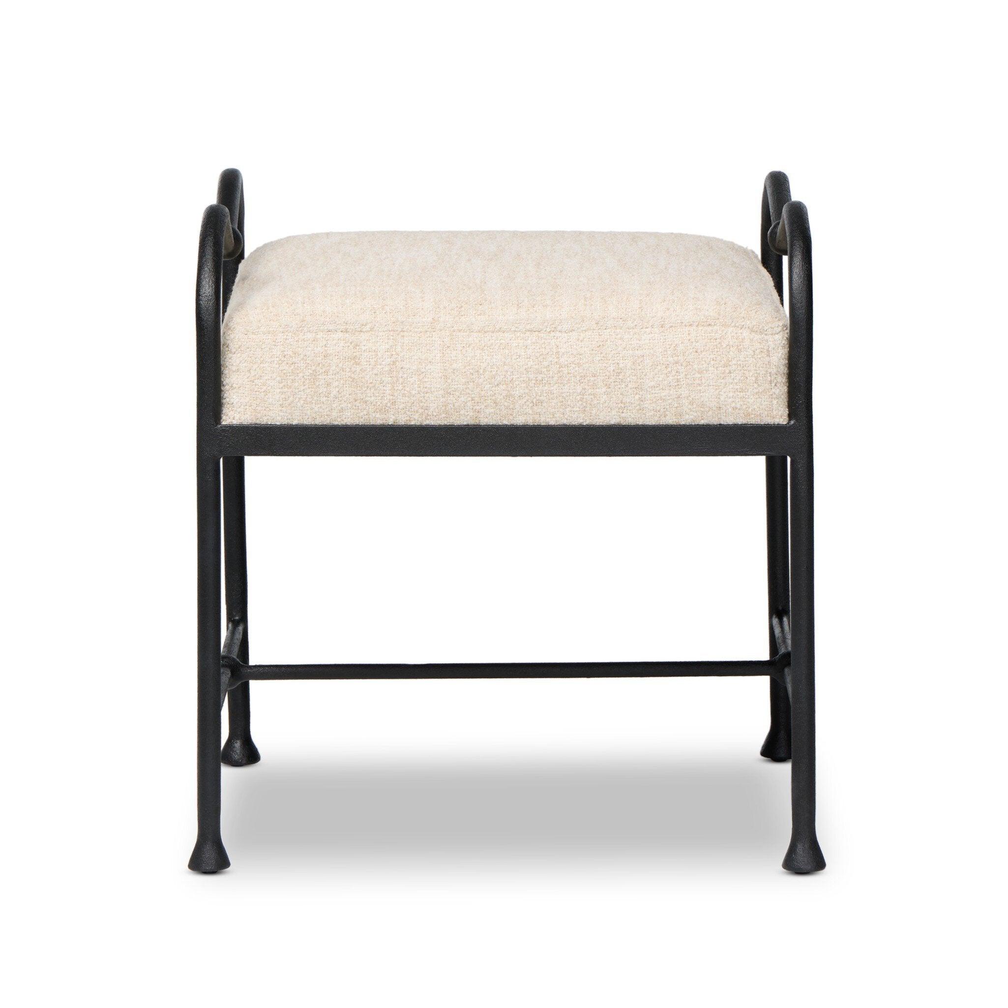 Leona Accent Stool FURNITURE - ottomans Four Hands