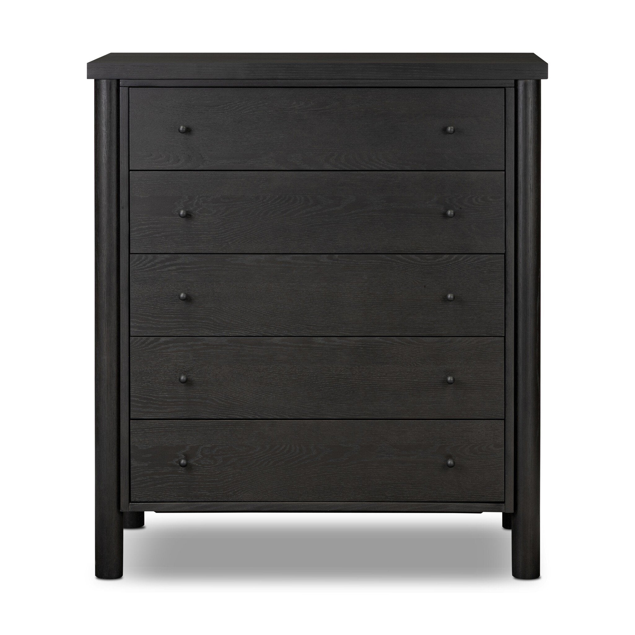 Roark Tall Dresser FURNITURE - dressers & chests Four Hands Ebony Oak Veneer
