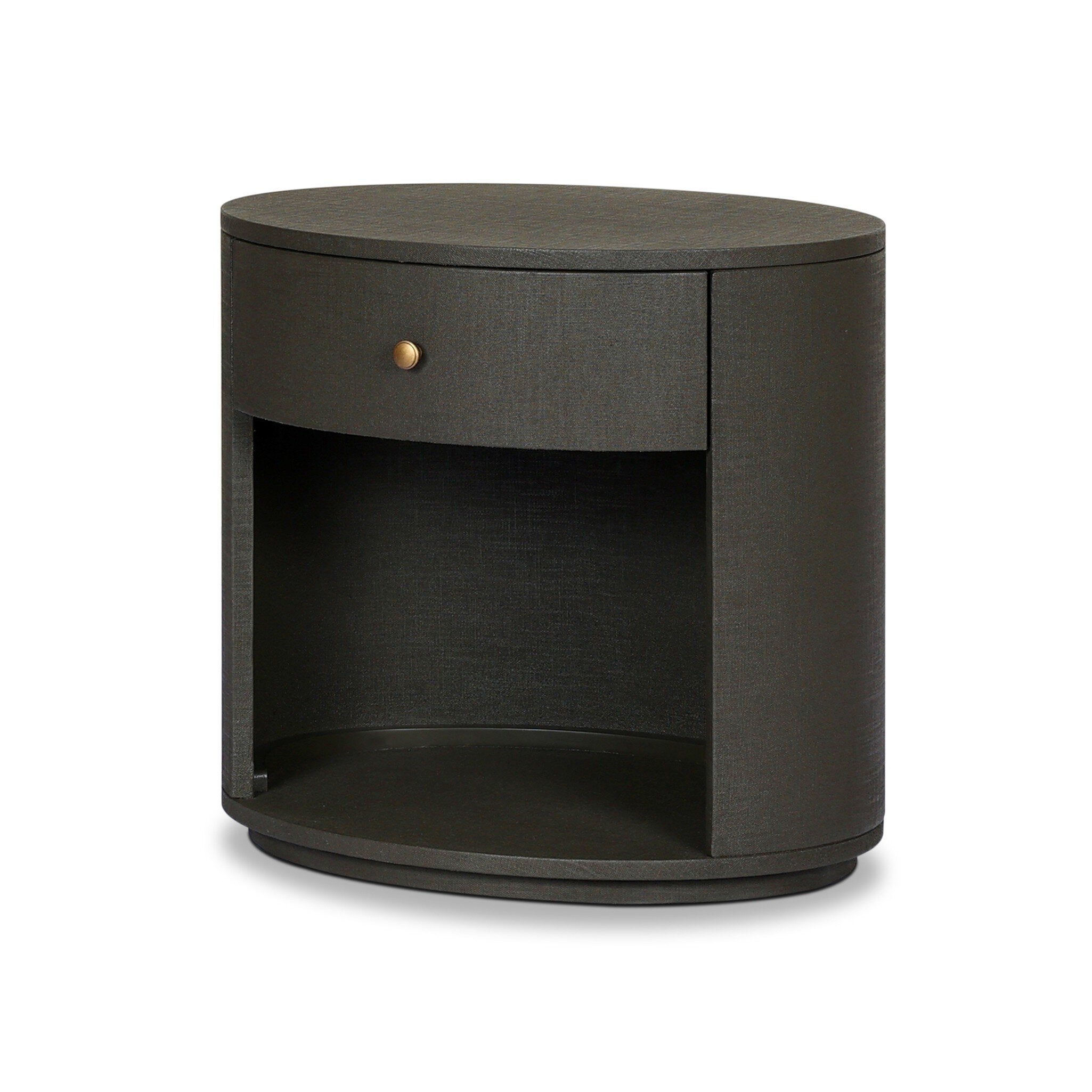 Amelia Oval One Drawer Nightstand FURNITURE - nightstand Four Hands