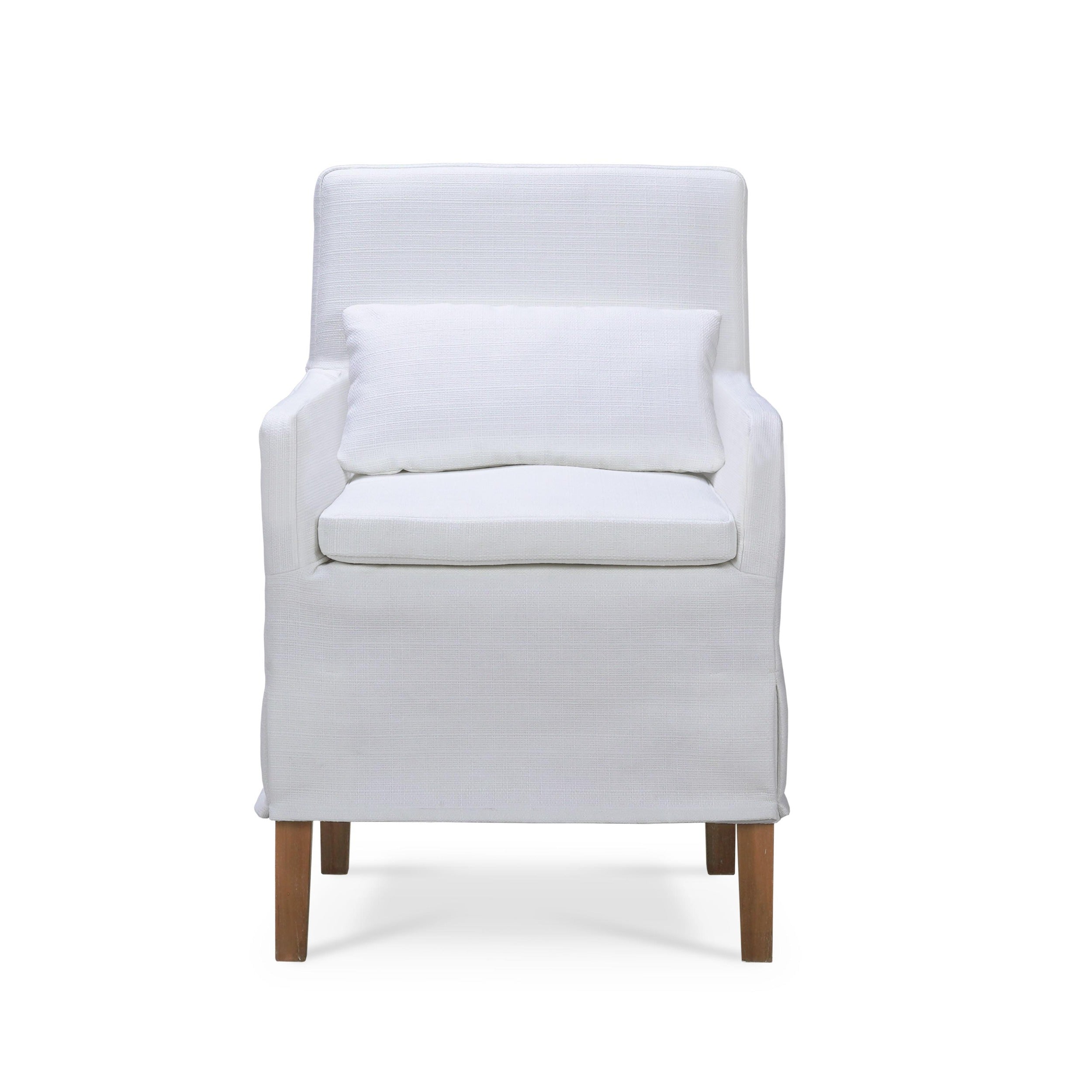Bilboa Slipcovered Arm Dining Chair FURNITURE - dining chair Bramble
