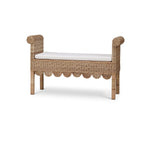 Newport Scalloped Bench FURNITURE - ottoman Bramble