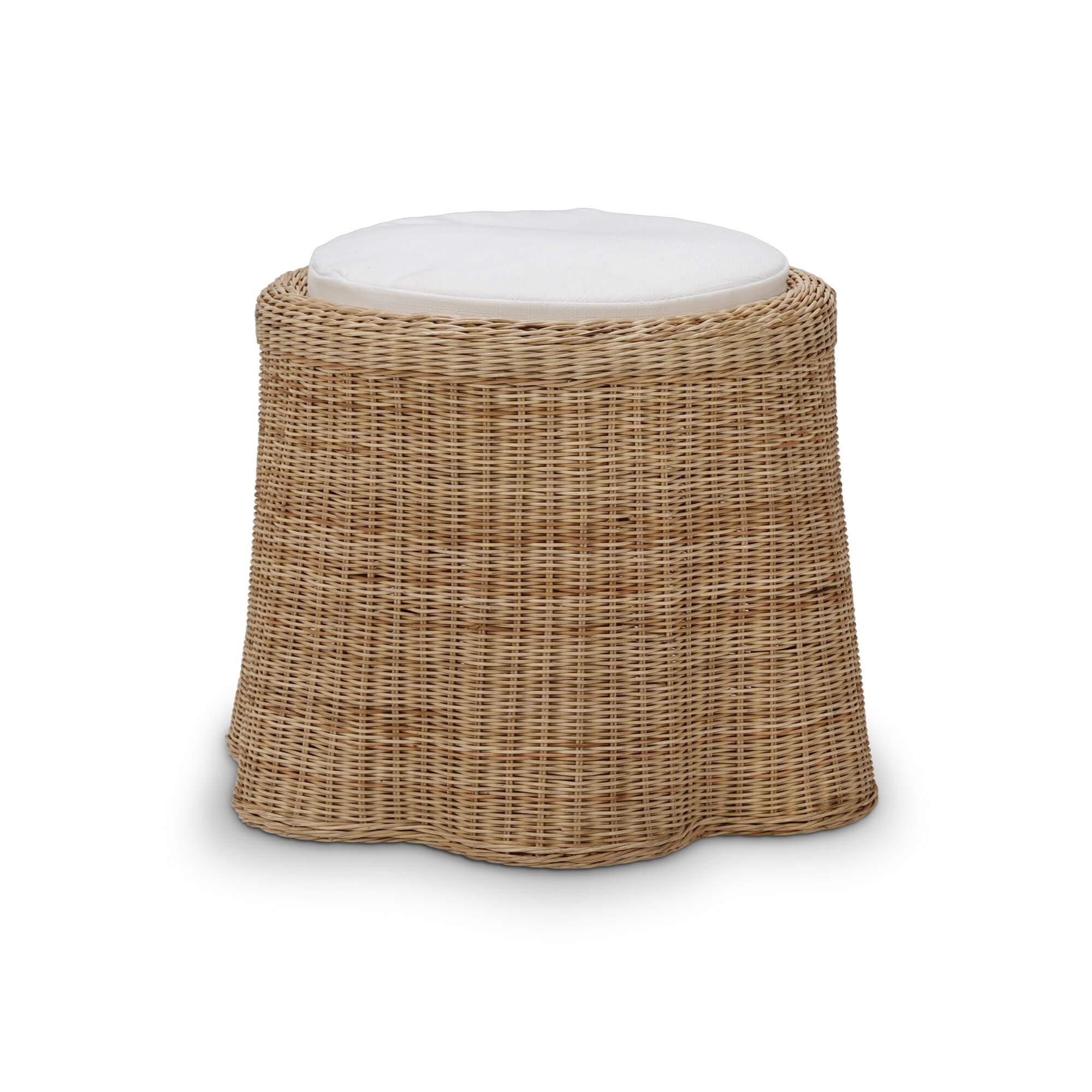 Newport Round Small Ottoman FURNITURE - ottoman Bramble
