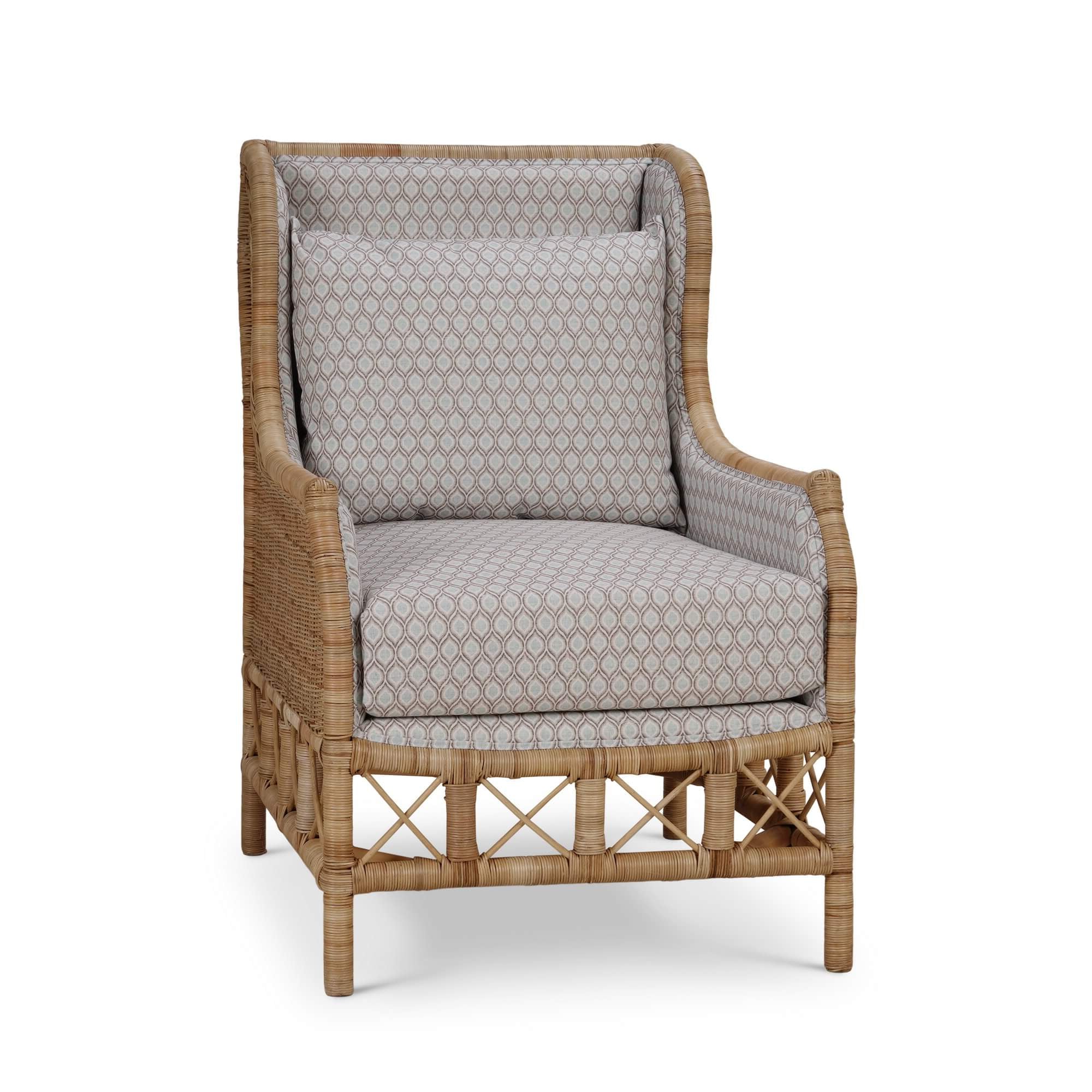 Hattie Rattan Wing Chair FURNITURE - accent chair Bramble