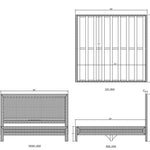 Kylie Rattan Bed FURNITURE - bed Bramble