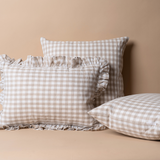 Gingham Linen Pillow Cover