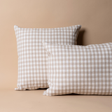 Gingham Linen Pillow Cover