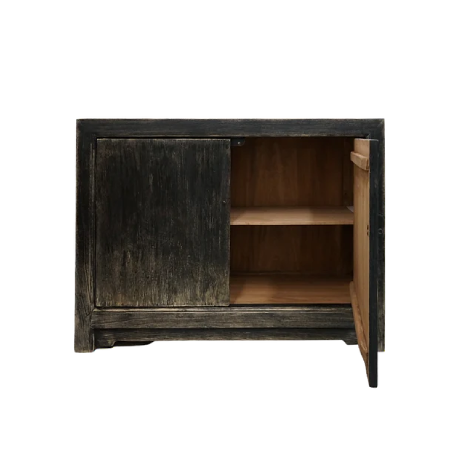 Marlow Two Door Reclaimed Wood Cabinet - Distressed Black – view 2