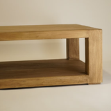 Arlo Reclaimed Wood Rectangular Coffee Table 4 - b - FURNITURE - coffee table - round Hauer Market