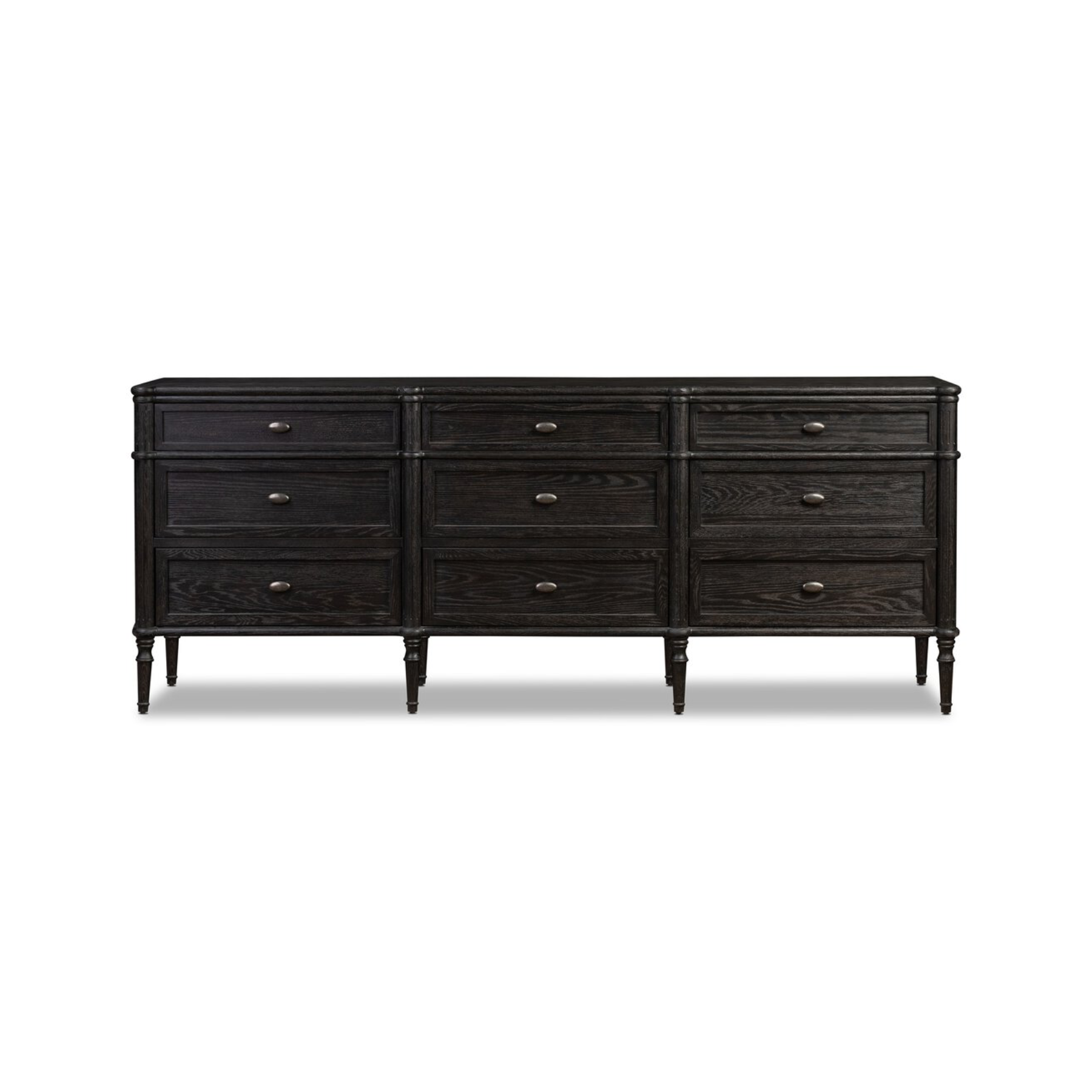 Toulouse 9 Drawer Dresser 16 - FURNITURE - dresser Four Hands Distressed Black