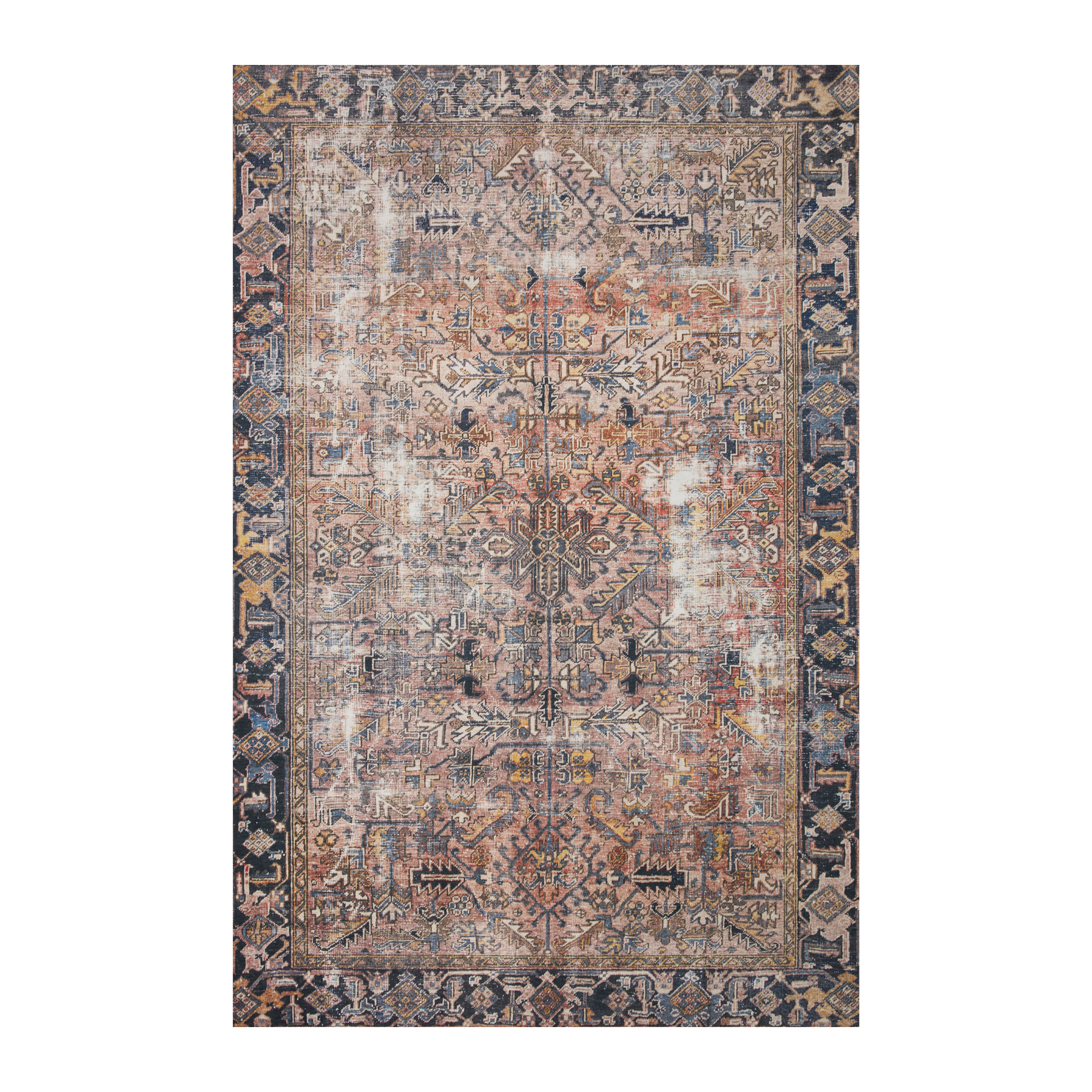 Chris Loves Julia x Loloi Jules Terracotta / Multi Rug 0-patterned Loloi 18" x 18" SAMPLE