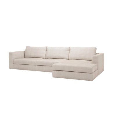 EQ3 Cello Two-Piece Sectional with Right Arm Facing Chaise - Coda Beach