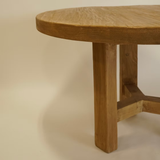 Lawrence Reclaimed Wood Round Dining Table - Natural