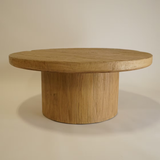 Milo Reclaimed Round Wood Coffee Table 4 - a - FURNITURE - Coffee Table - Round Hauer Market Natural 42"