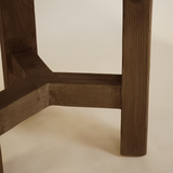 Lawrence Reclaimed Wood Round Dining Table - Aged Brown