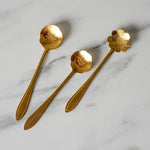 Gold Finish Floral Spoon Set - Rug & Weave