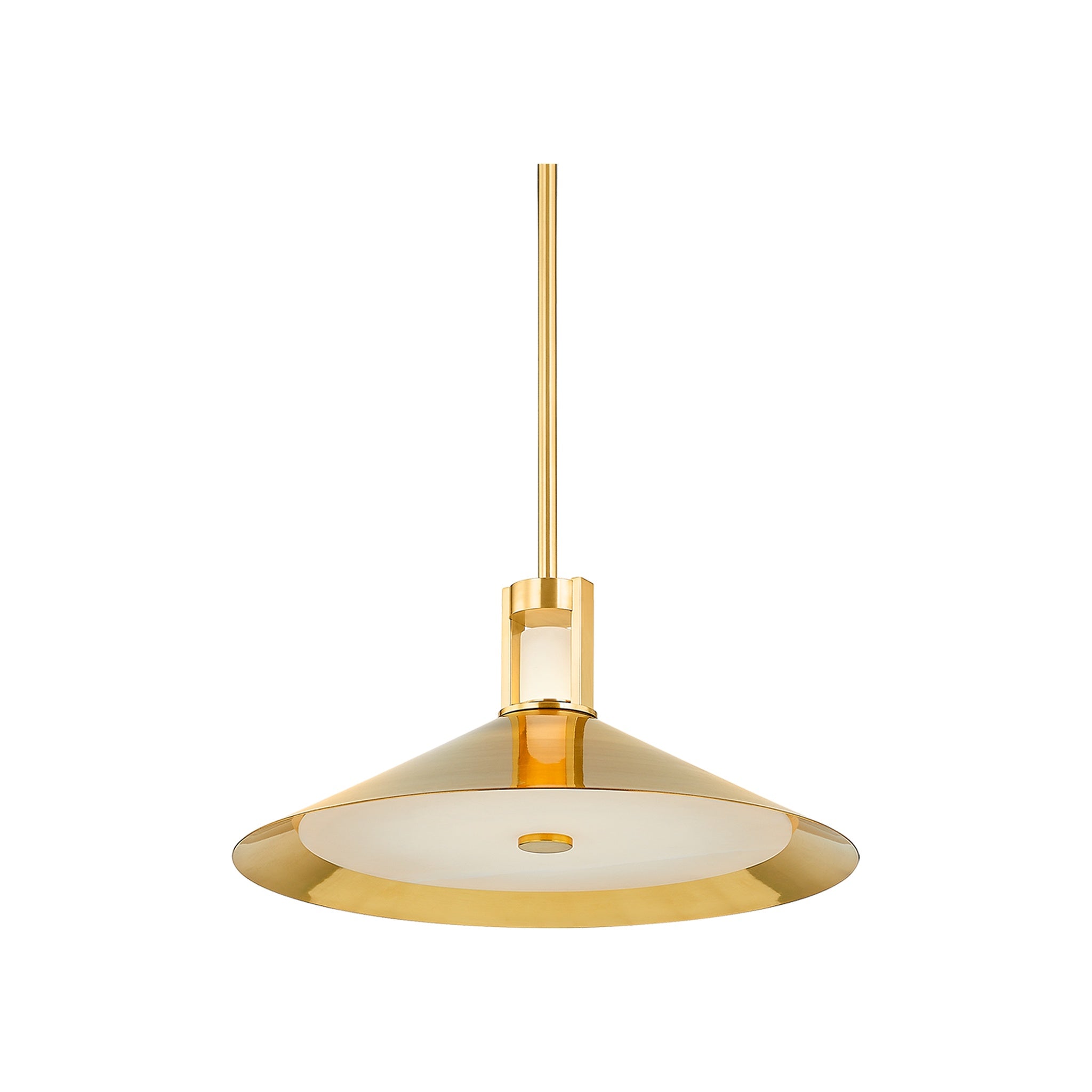 Clermont Pendant, Aged Brass Small
