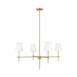 Baker Four Light Large Chandelier LIGHTING - chandelier Visual Comfort Satin Brass