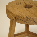 Wells Vintage Wooden Wheel Side Table 5-VINTAGE - stool Hauer Market