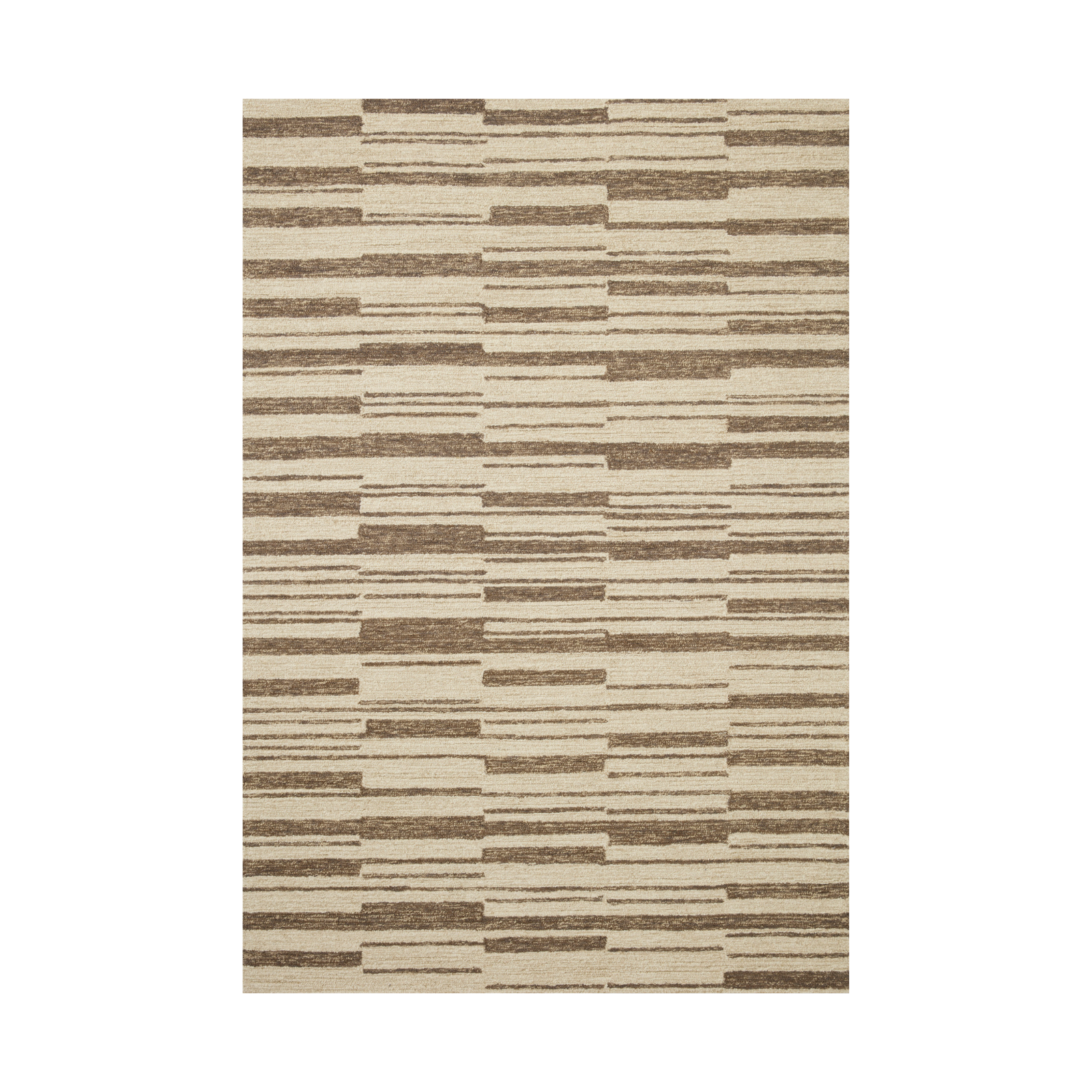 OVERSTOCK RUG - Chris Loves Julia x Loloi Polly Beige / Tobacco - 3'6" x 5'6"