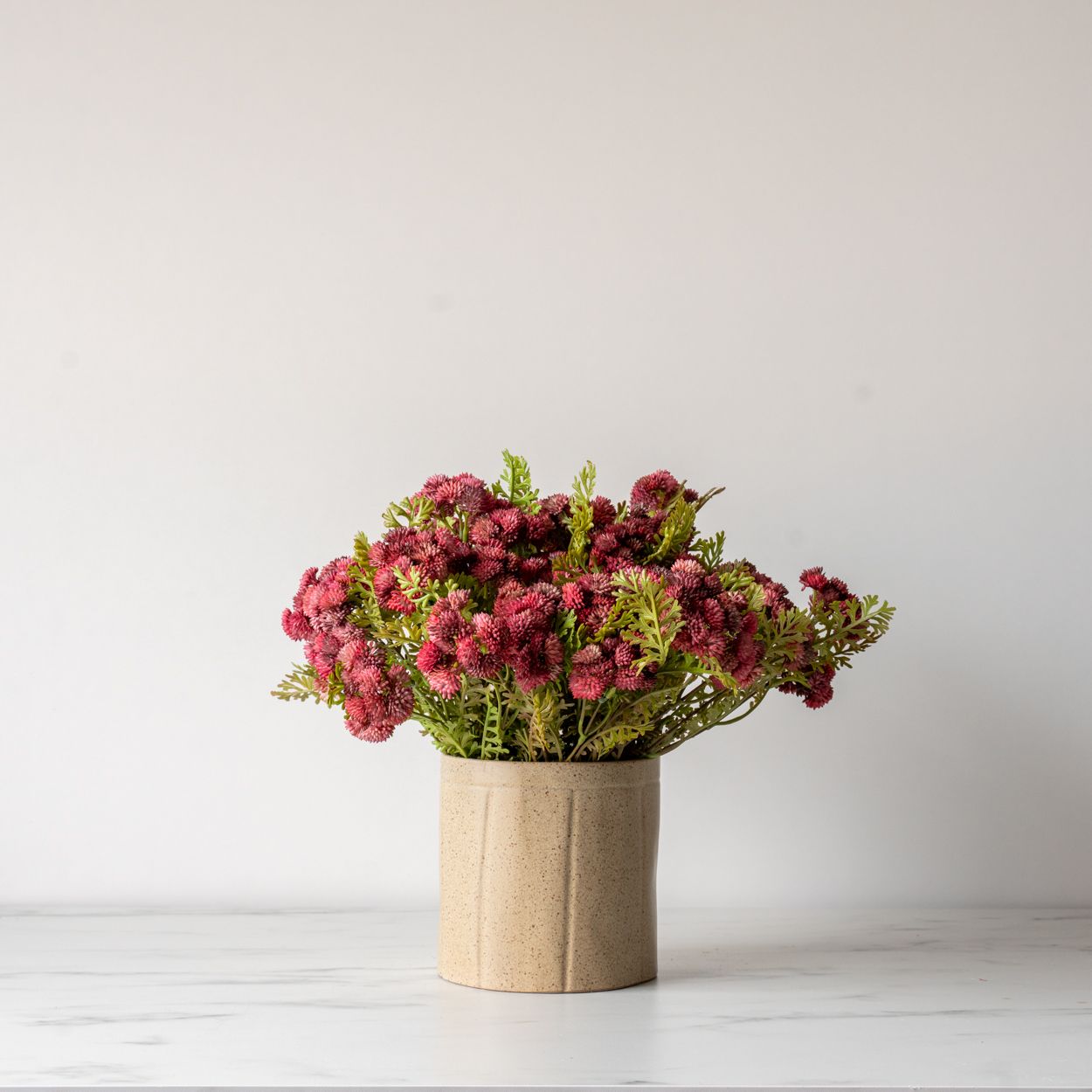 Faux Burgundy Sedum Bush - Rug & Weave