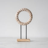 Wood Circle Object - Rug & Weave