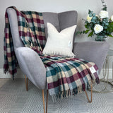 Traditional Holiday Check Wool Blanket blanket McNutt