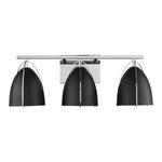 Norman Three Light Wall / Bath LIGHTING - vanity Visual Comfort - Studio Midnight Black Chrome