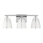 Norman Three Light Wall / Bath LIGHTING - vanity Visual Comfort - Studio Matte White Chrome