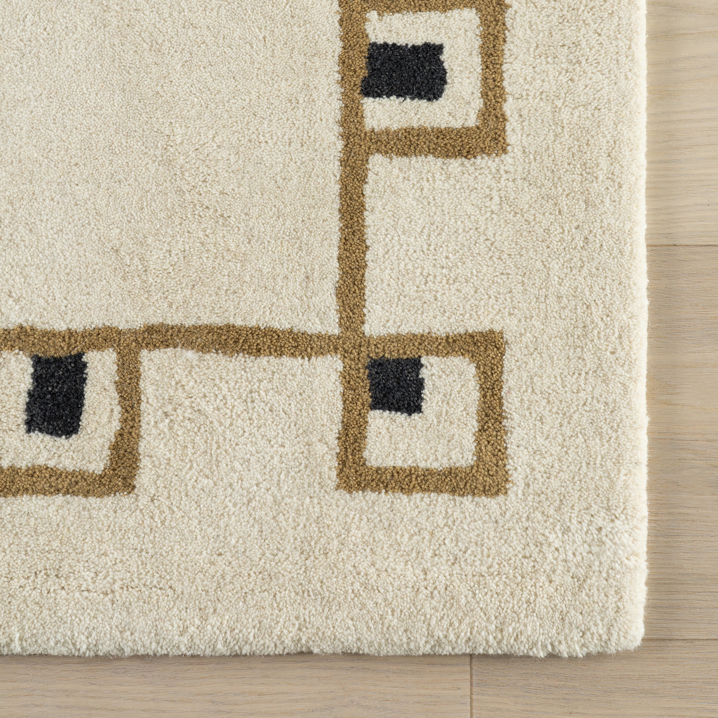 Nate Berkus Yves Bordered Wool Cozy Area Rug RUGS - wool Dash & Albert