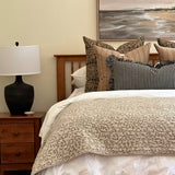 Taupe Woven Pillow Cover