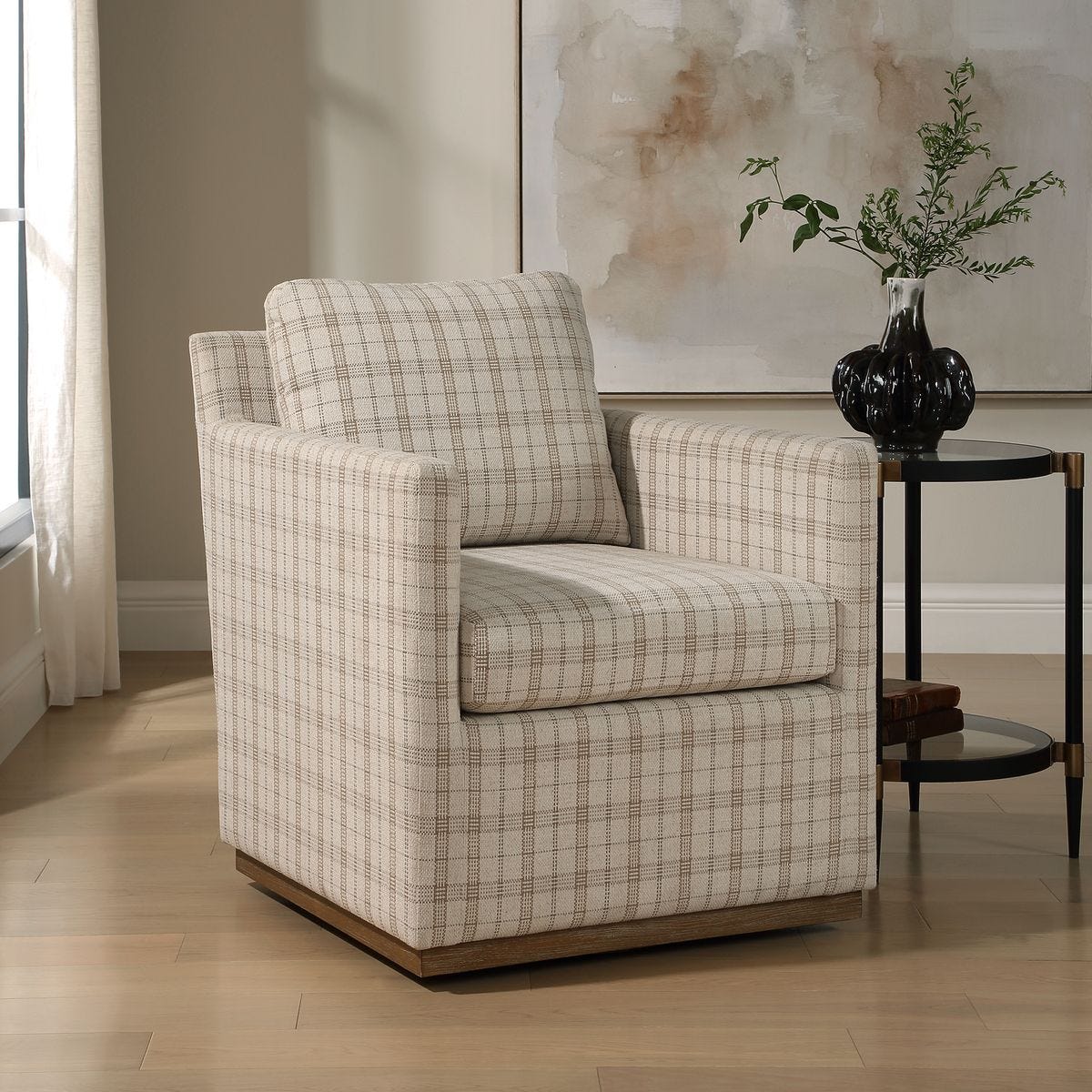 Basel Swivel Chair FURNITURE - accent chairs Uttermost