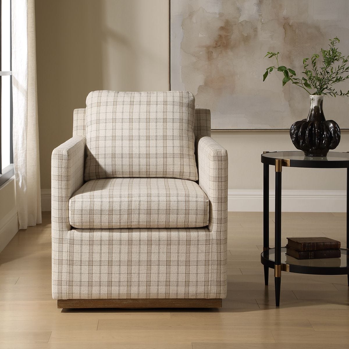 Basel Swivel Chair FURNITURE - accent chairs Uttermost