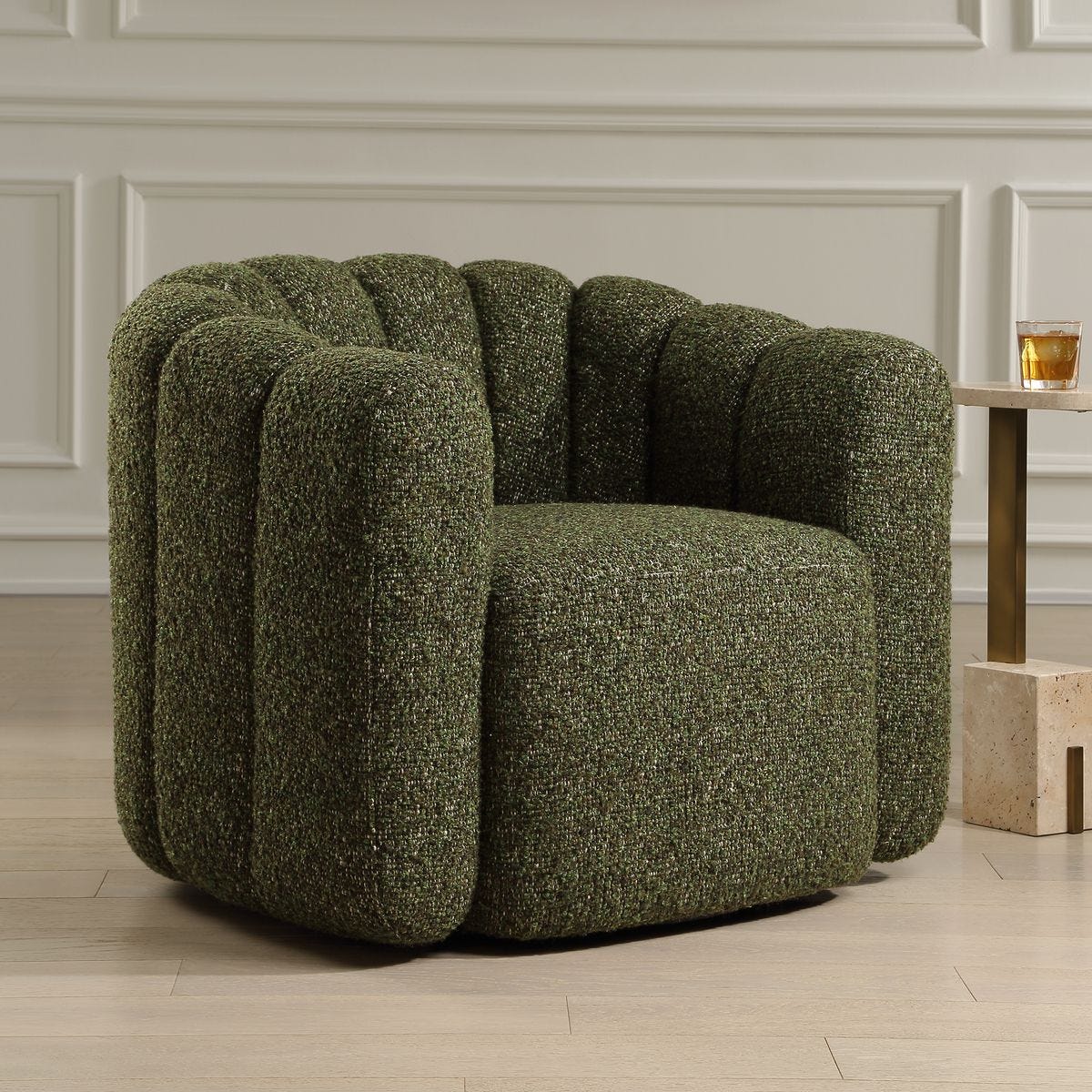 Lenoira Swivel Chair FURNITURE - lounge chair Uttermost