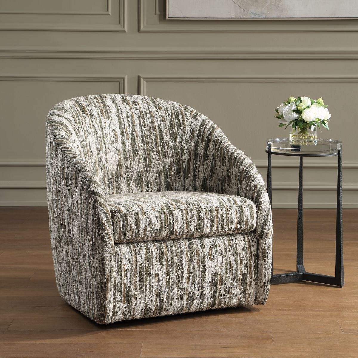 Marie Swivel Chair FURNITURE - lounge chair Uttermost