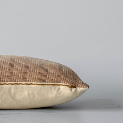Taupe Woven Pillow Cover