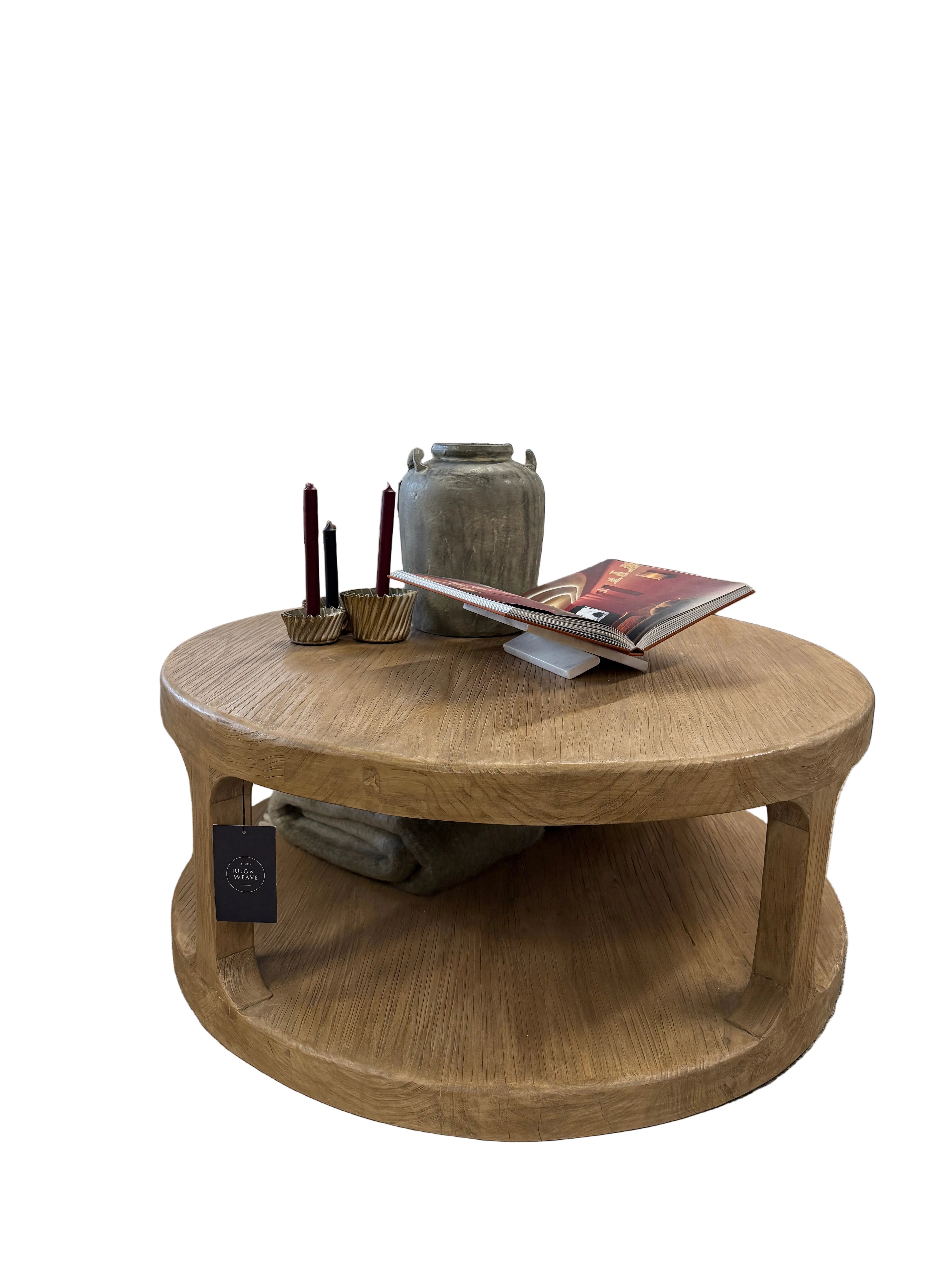 FLOOR MODEL - Clara Reclaimed Wood 43" Round Coffee Table FURNITURE - floor model Hauer Market