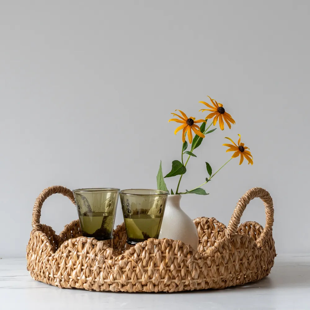 Round Scalloped Bankuan Trays tray Creative Co-op (DYA)