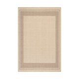 Nate Berkus Canon Bordered Wool Cozy Area Rug RUGS - wool Dash & Albert Beige 3' x 5'