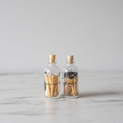 Mini Apothecary Match Bottle - White Tip - Rug & Weave