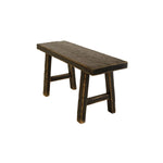 Waldo Reclaimed Wood Bench 5-VINTAGE-bench Hauer Market Small Aged Brown