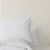 Turkish Cotton Pillow Case Fitted Sheet House of Jude Queen Stripe