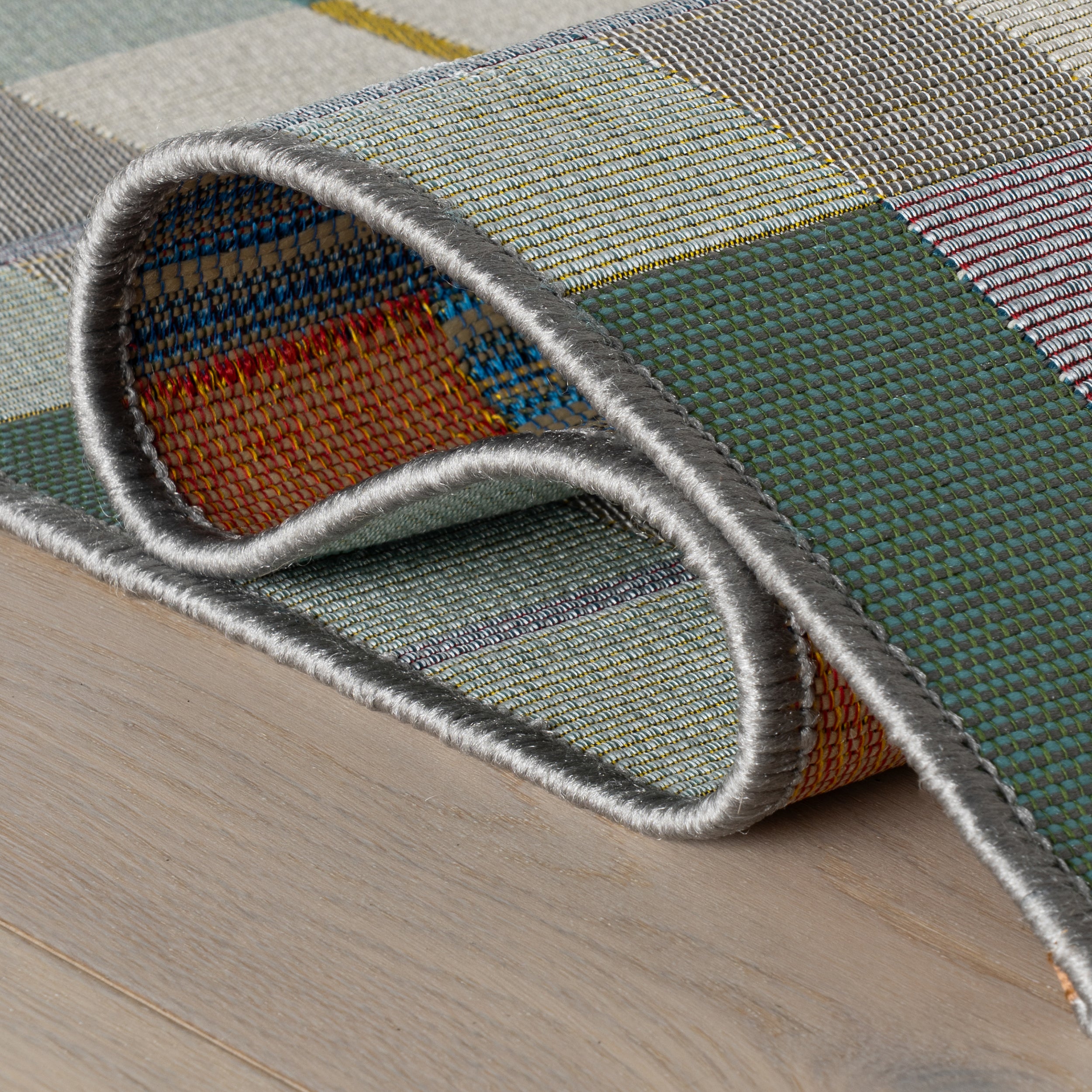 Sundara Modern Plaid Indoor/Outdoor Rug RUGS - synthetic Dash & Albert