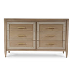 Belgra 6 Drawer Dresser FURNITURE - dressers & chests Bramble Sandbar w/ White Inset Rattan
