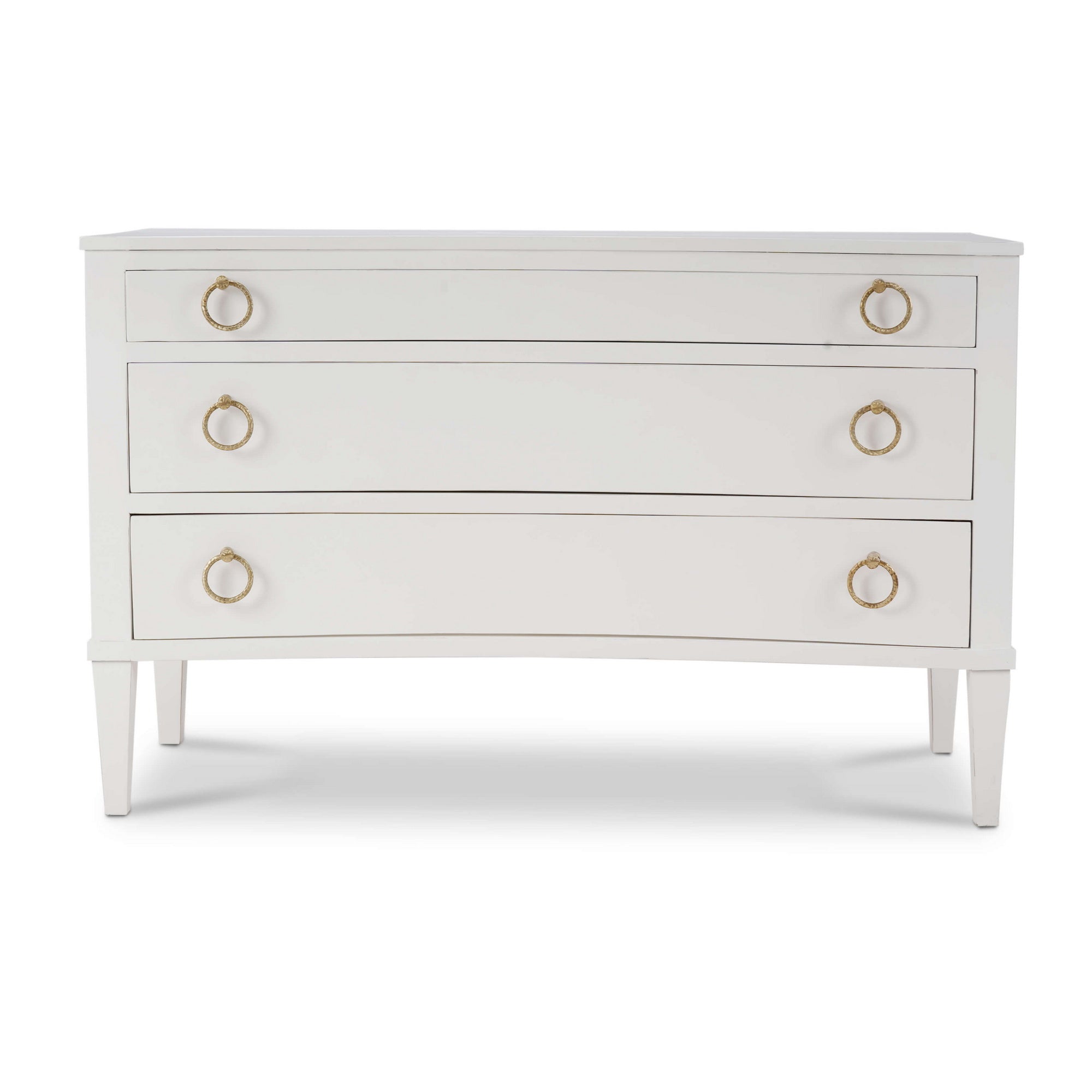 Bow 3 Drawer Chest FURNITURE - dressers & chests Bramble Architectural White