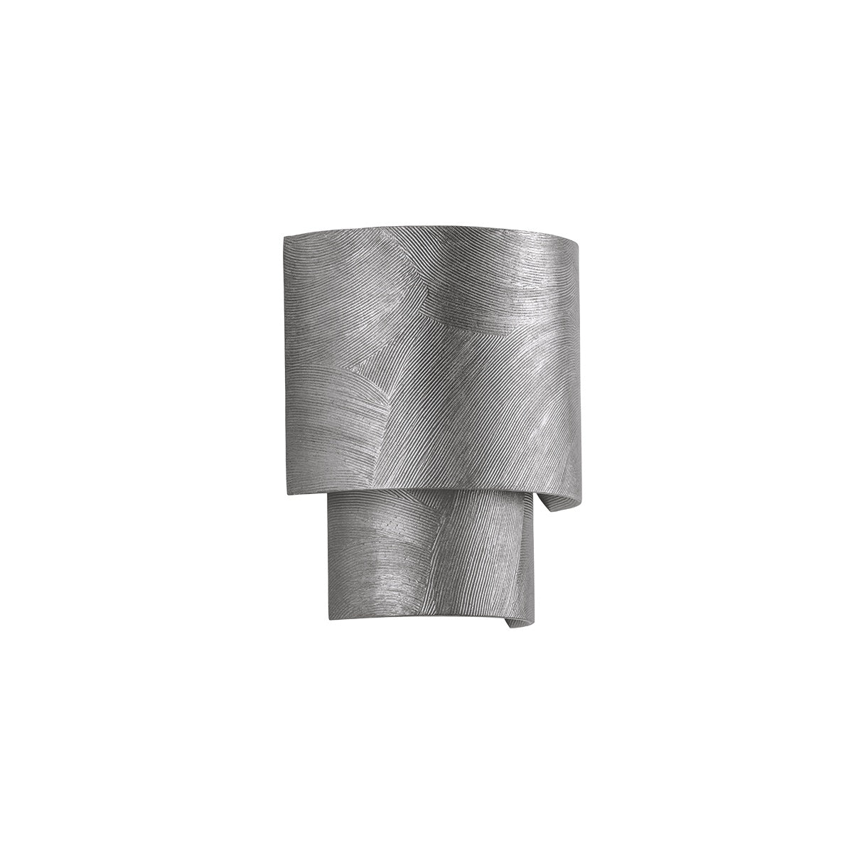 Moray Wall Sconce, Black Silver Leaf