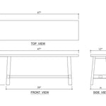 Florence Bench FURNITURE - bench Bramble
