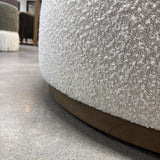 FLOOR MODEL - Sinclair Large Round Ottoman - Knoll Natural FURNITURE - floor model Four Hands